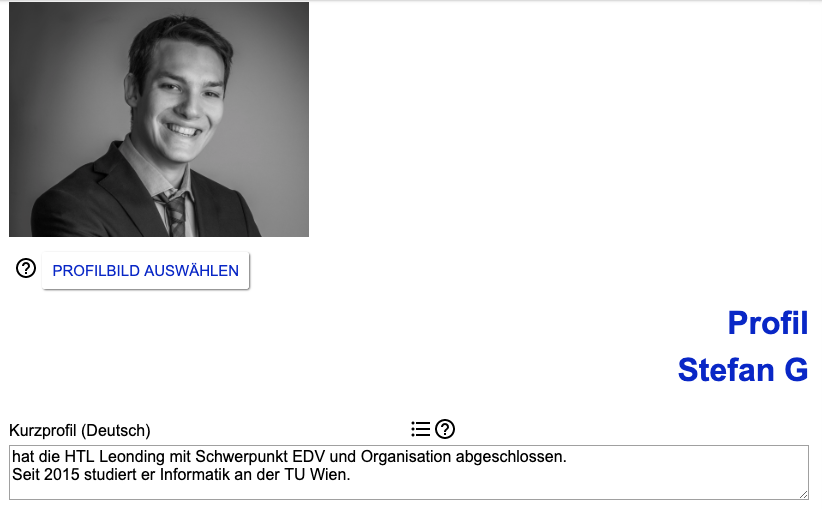 Profilverwaltung in der SThAL Platform